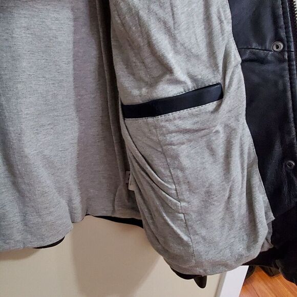 Carbon 2 Cobalt Womens Size XL Printemps Leather Jacket Lined Black Quilted Zip - Picture 8 of 12